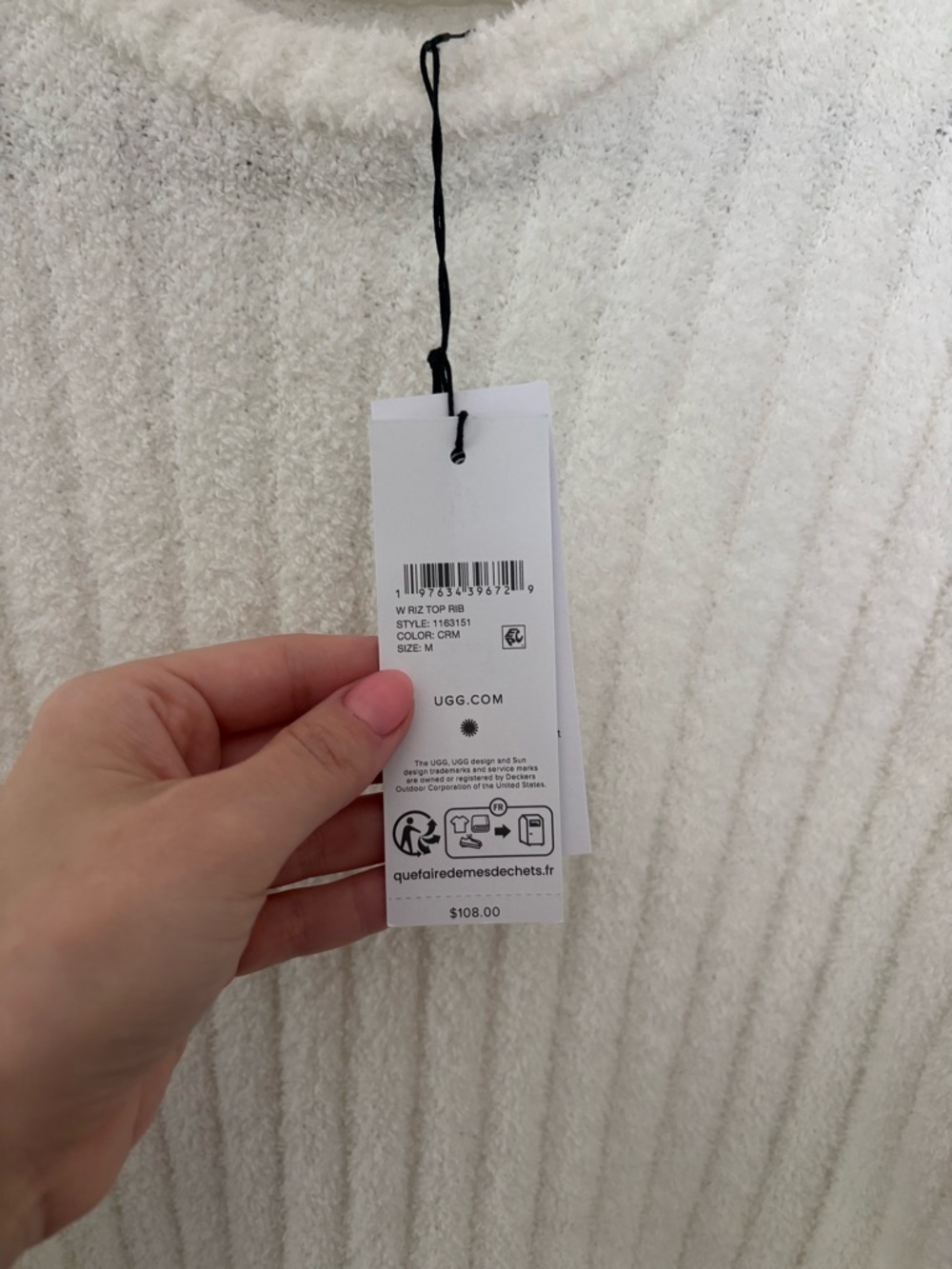 NWT UGG Riz Top Rib Sweater - Picture 10 of 12